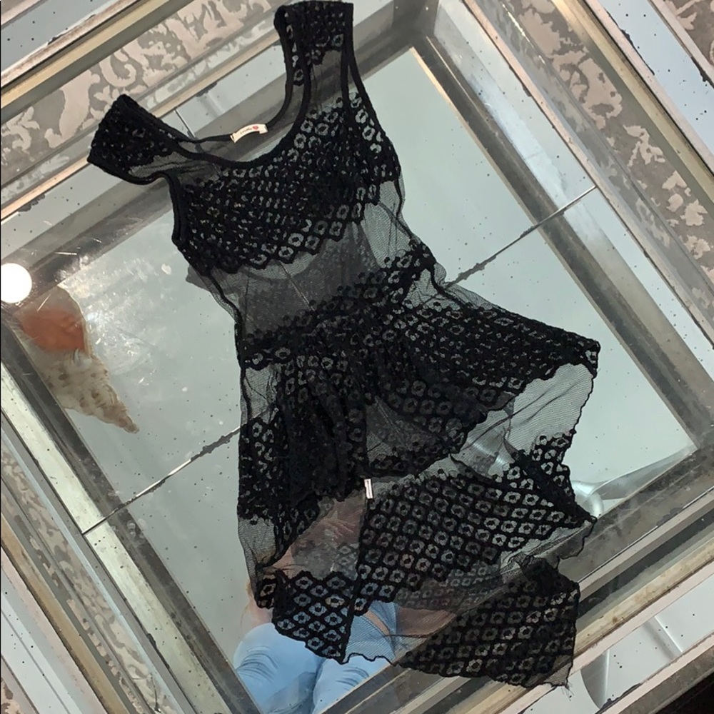 Black lace top